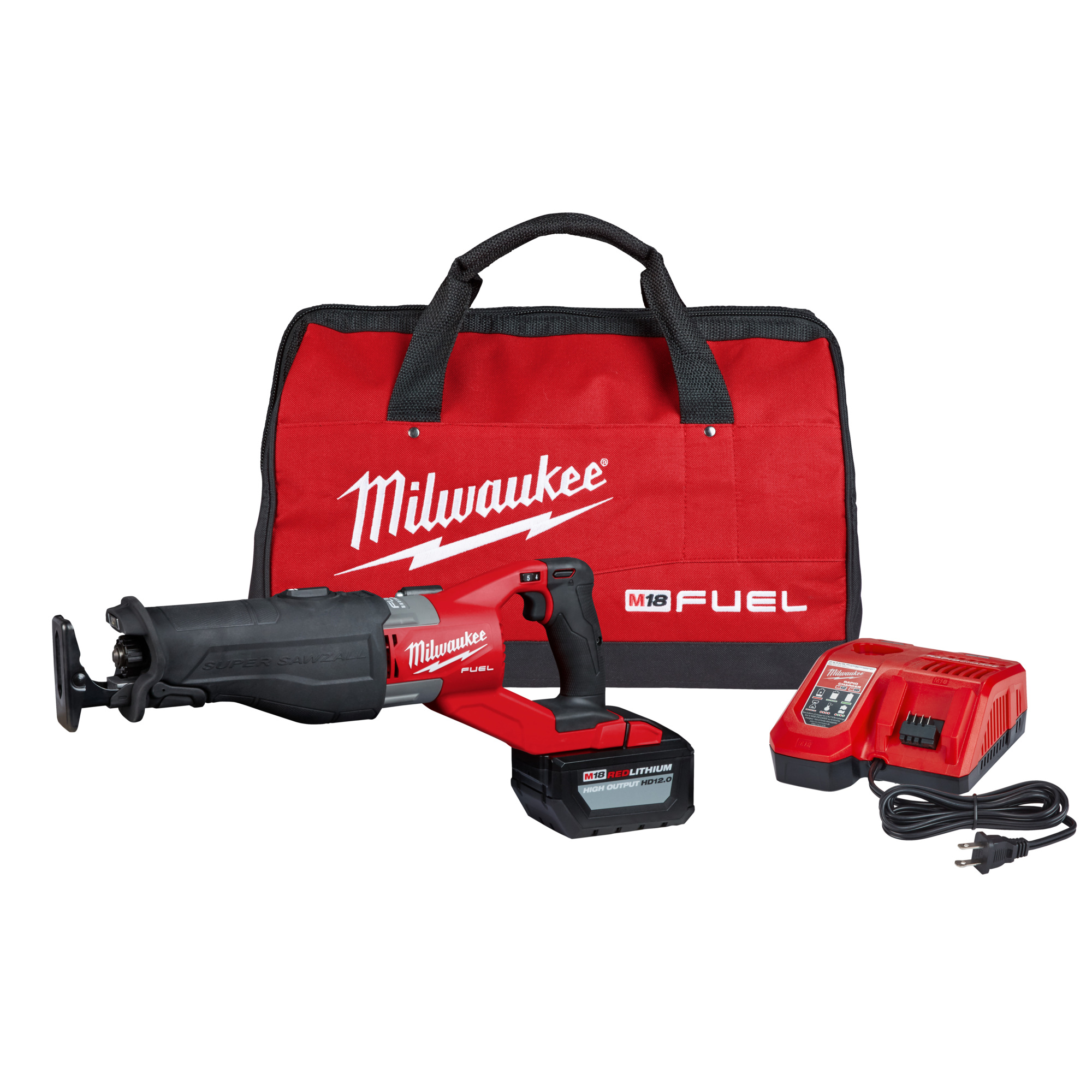 Milwaukee M18 FUEL Super Sawzall Reciprocating Saw Kit, 1 High Output HD12.0 Battery, Model# 2722-21HD